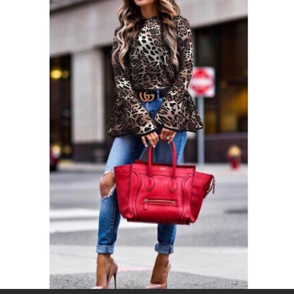 HP! Leopard Print Top - Picture 4 of 5